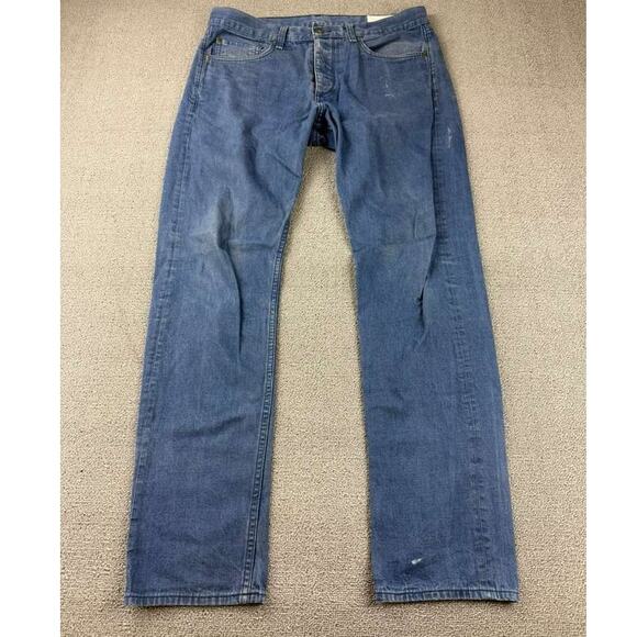 Rag And Bone Jeans Men Size 34 Standard Issue Fit 2 Slim Leg Made In USA Blue - Picture 1 of 11